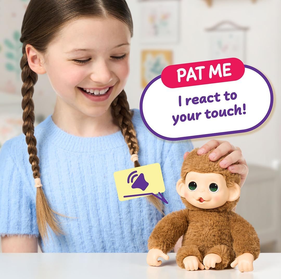 Little Live Pets My Baby Monkey Minis Pepi Peach, view 3