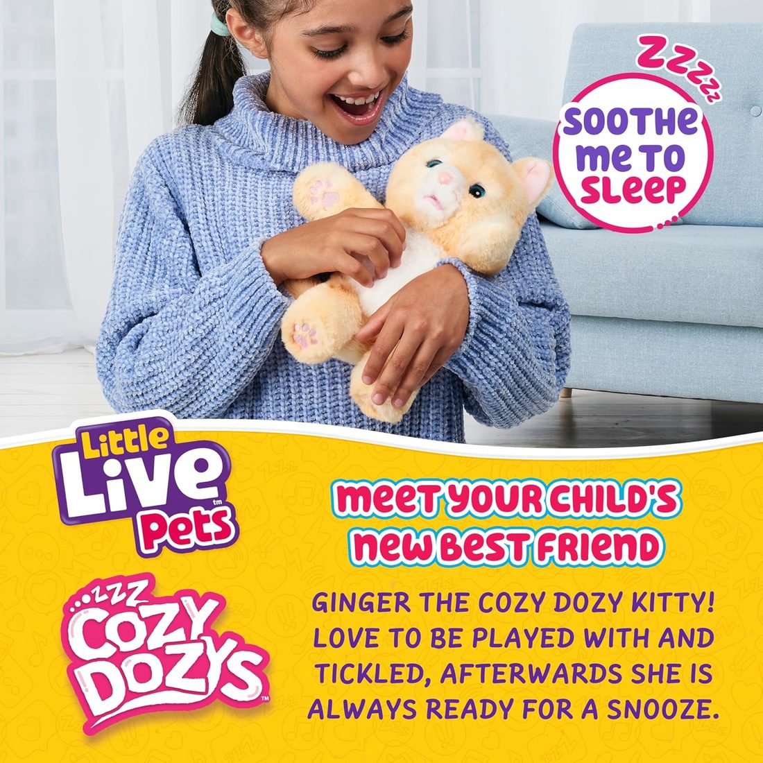 Little Live Pets Cozy Dozys Ginger the Kitty, view 2