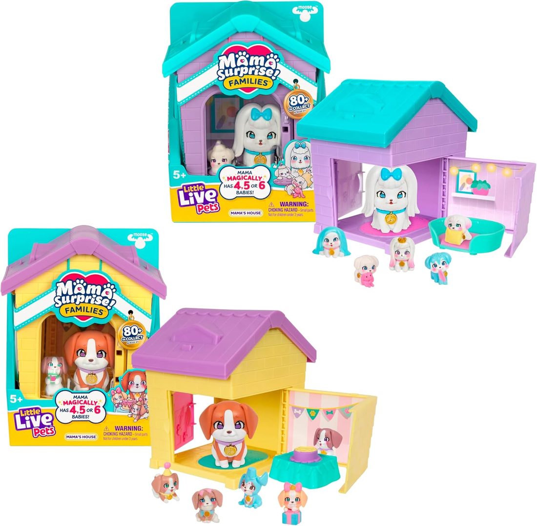 Little Live Pets Mama Surprise Families Beagle & Maltese 2-Pack