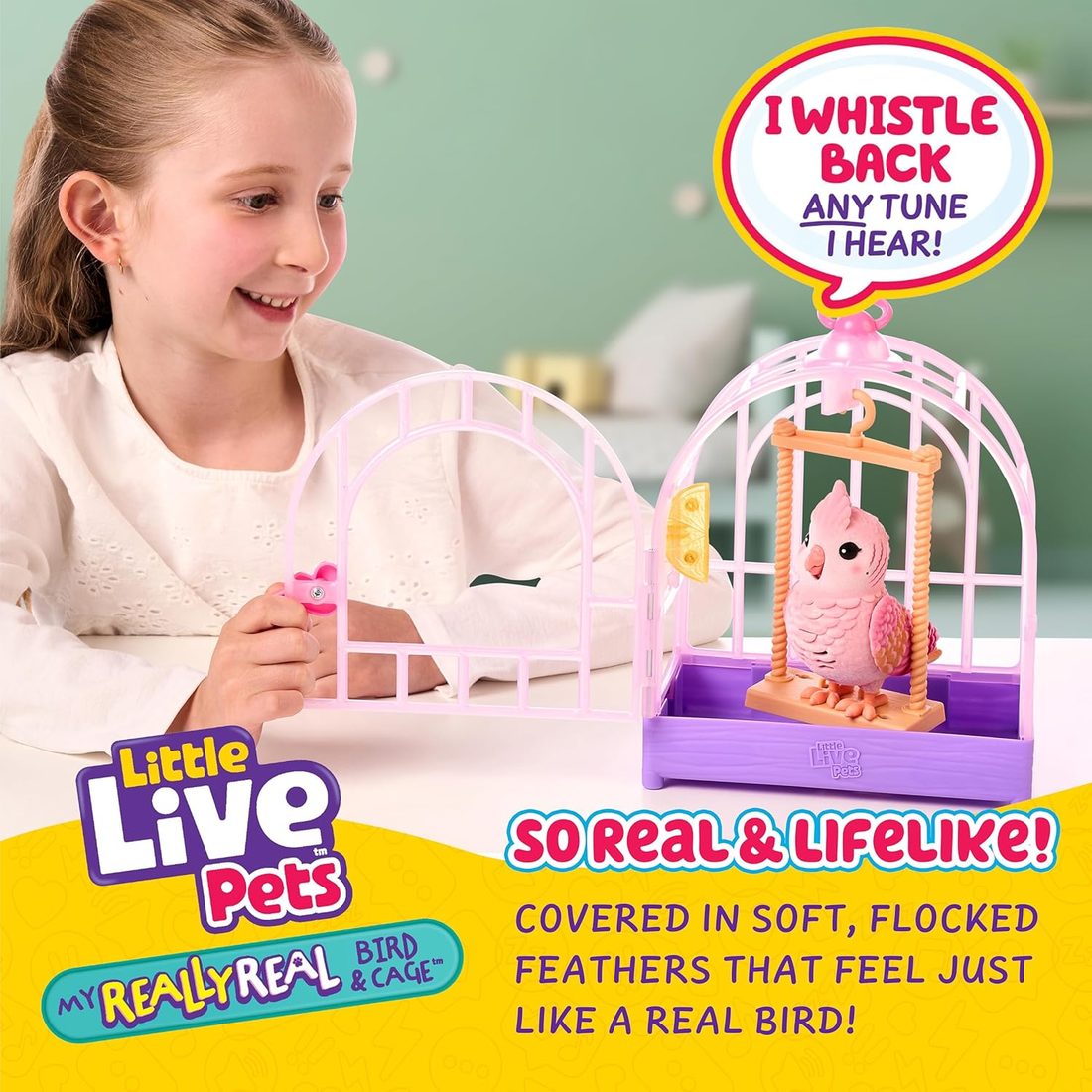 Little Live Pets My Really Real Bird & Cage Rosie, view 2